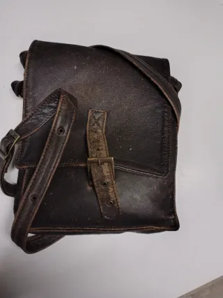 Tracolla uomo pelle vintage marrone