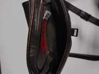 Tracolla uomo pelle vintage marrone