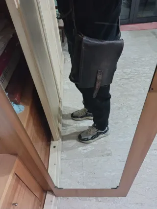 Tracolla uomo pelle vintage marrone