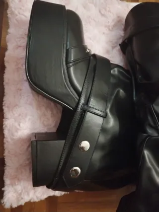 botas altas de plataforma mujer