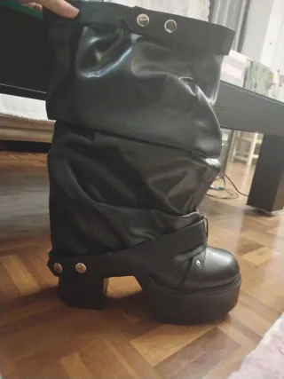 botas altas de plataforma mujer