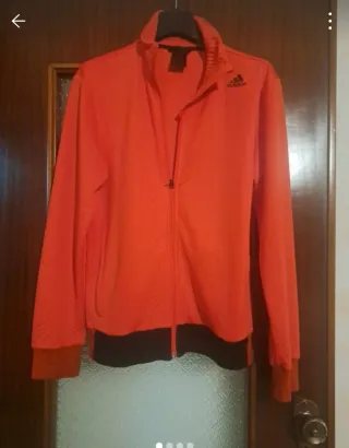 Giacca sportiva Adidas zip arancione