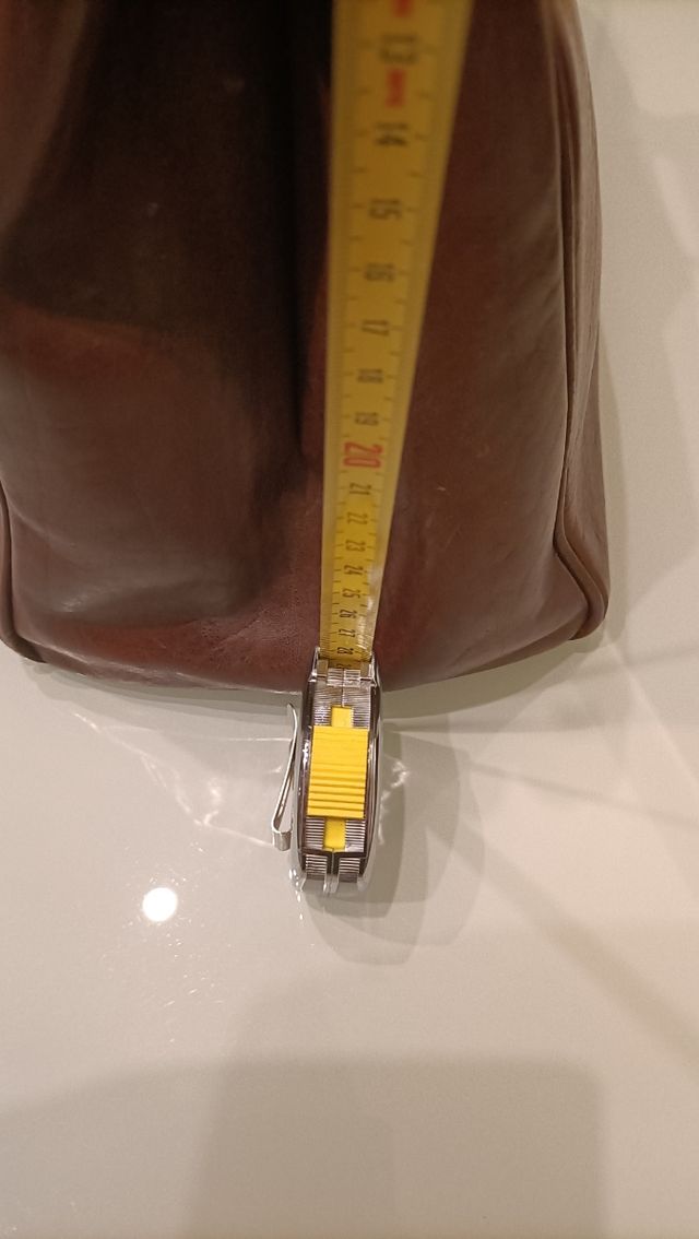 Borsa a mano in pelle marrone