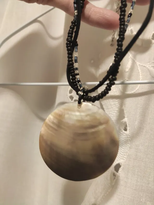 Collar y pendientes nácar Natura