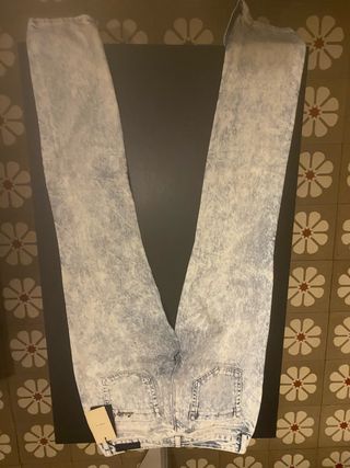 Pantalones vaqueros mujer efecto lavado