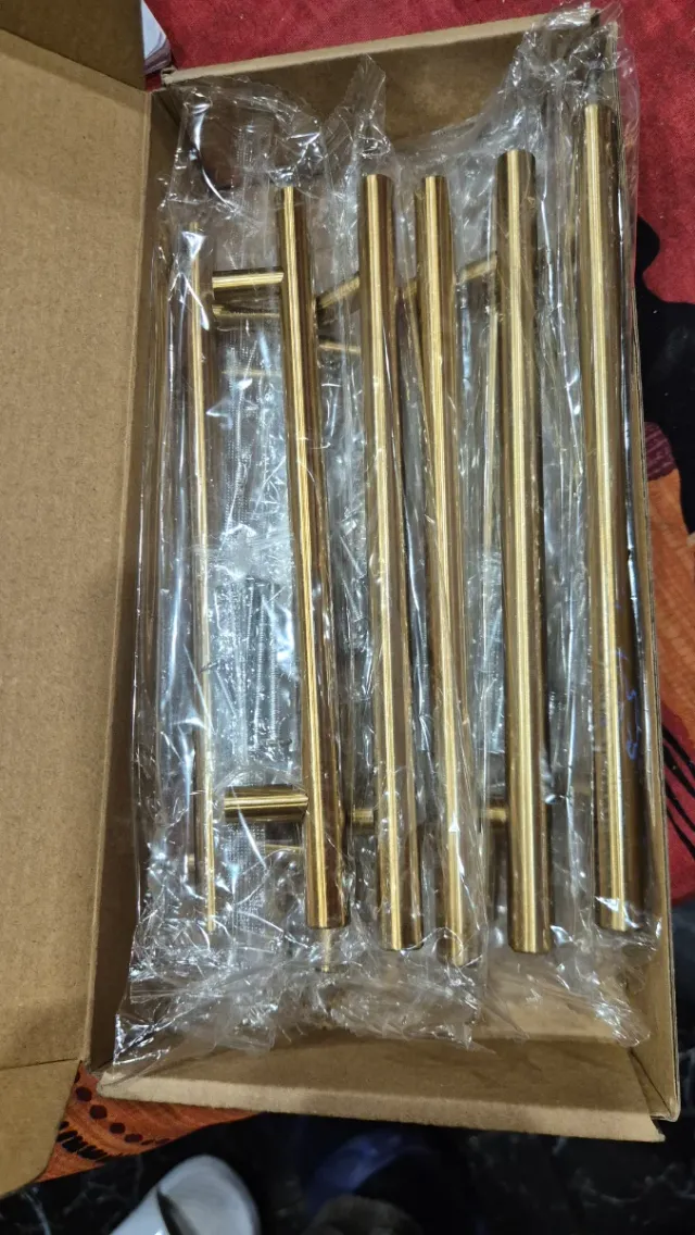 Tiradores dorados para muebles (pack 10)