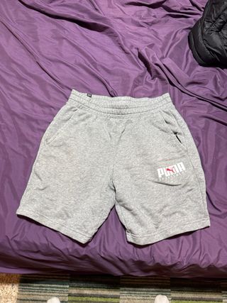 Pantalón Corto Chandal Puma Sportswear Gris OFCL.