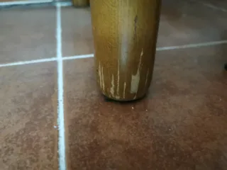 2 Taburetes de madera y yute