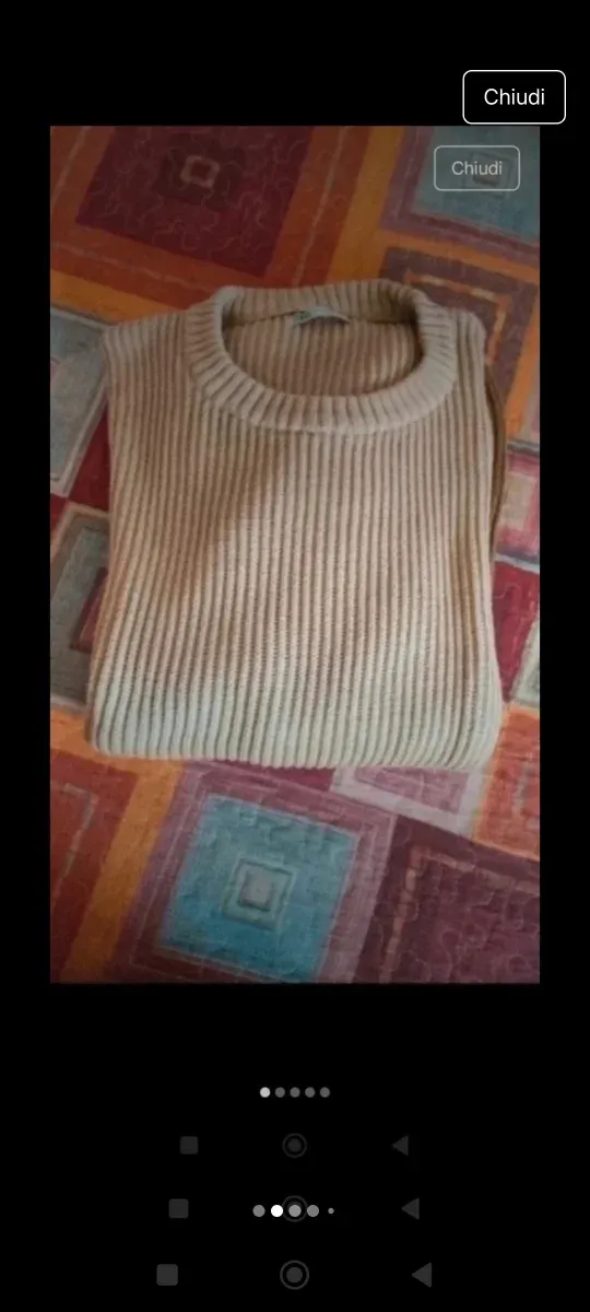 Completo uomo maglione beige e jeans