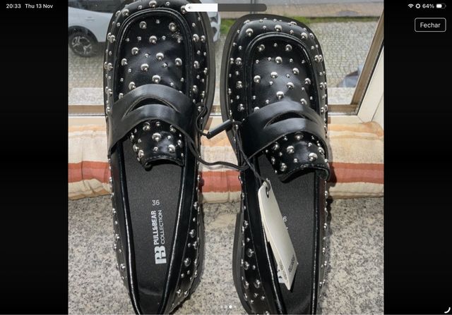 Sapatos Pull&Bear Novos Pretos Tamanho 36