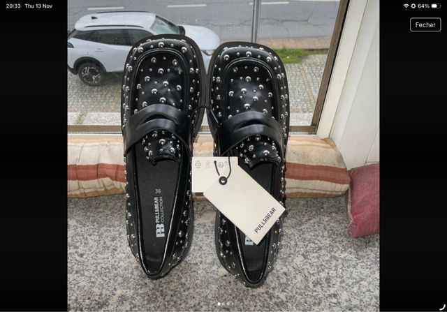 Sapatos Pull&Bear Novos Pretos Tamanho 36