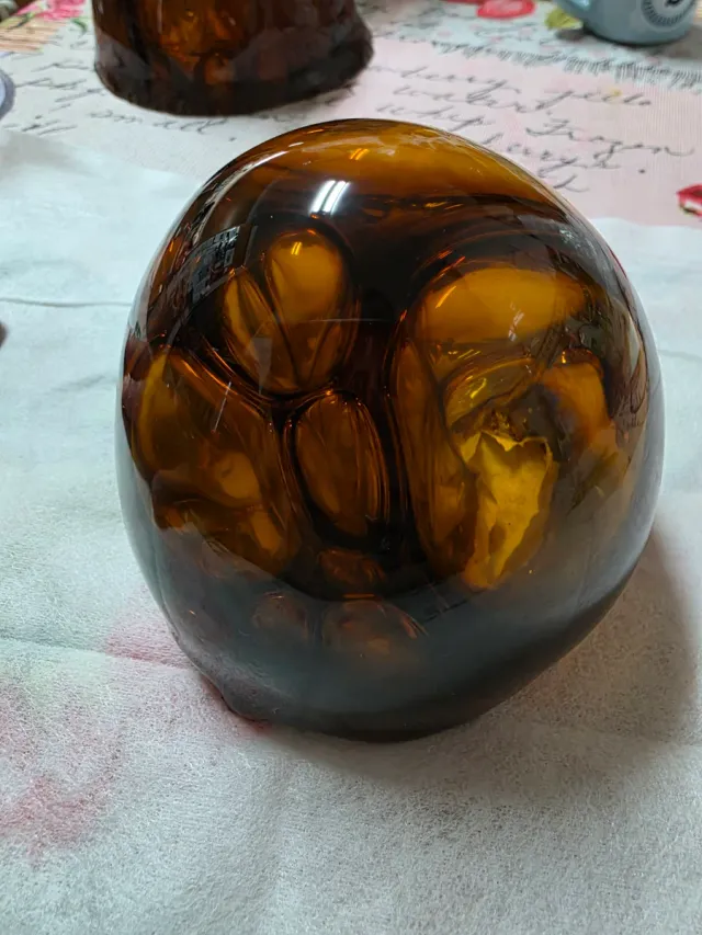 Cristal soplado ámbar