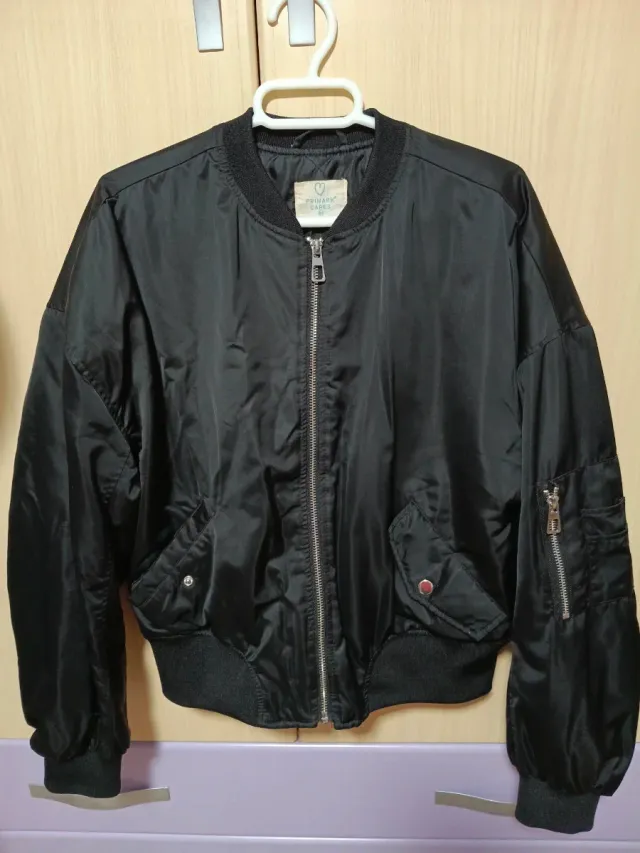 Chaqueta bomber negra Primark Talla XS