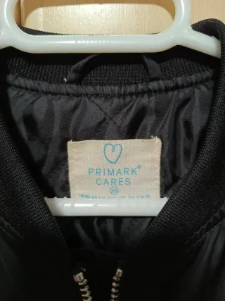 Chaqueta bomber negra Primark Talla XS