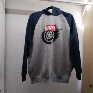Sudadera Marvel Gris y Azul