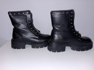 Botines plataforma cremallera negros