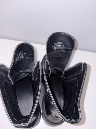 Botines plataforma cremallera negros