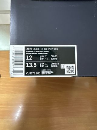 Zapatillas Air Foce 1 Nike Crema Talla: 46