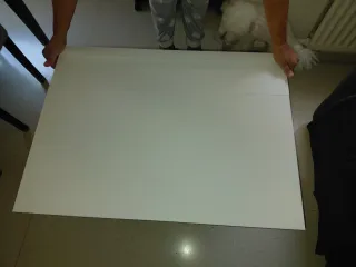 Mesa escritorio plegable madera blanca