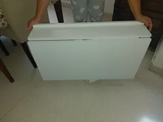 Mesa escritorio plegable madera blanca