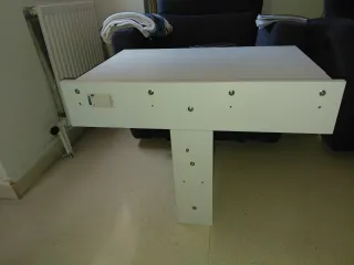 Mesa escritorio plegable madera blanca