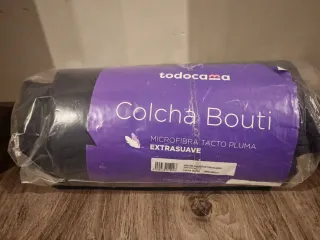 Colcha bouti 80/90x180/260 Microfibra gris