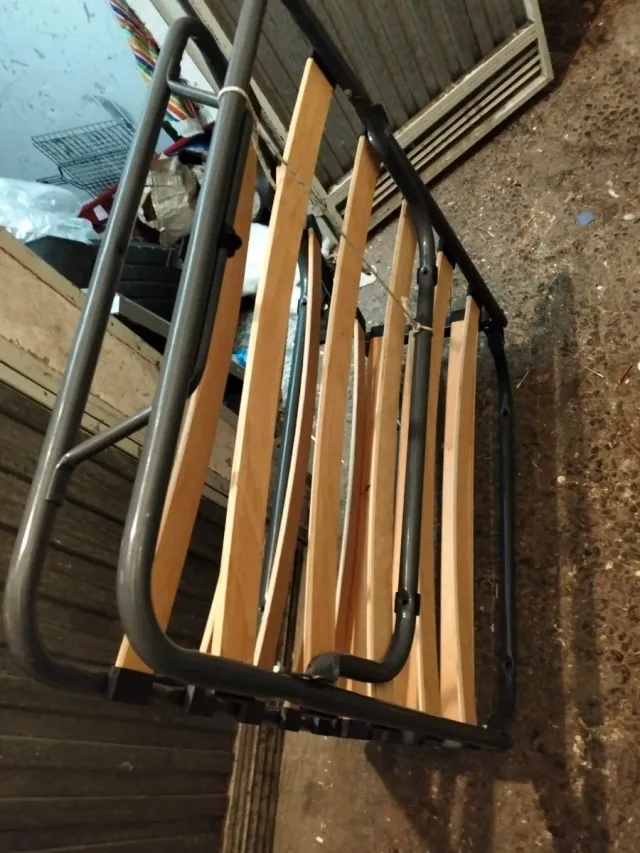 Cama Plegable Metal y Madera
