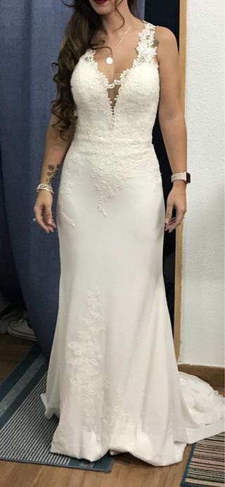 Vestido de Novia Encaje Blanco