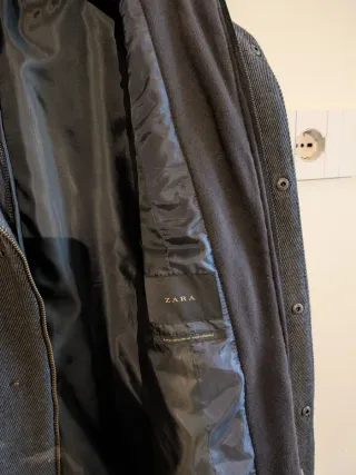 Zara Cappotto Uomo Grigio Elegante