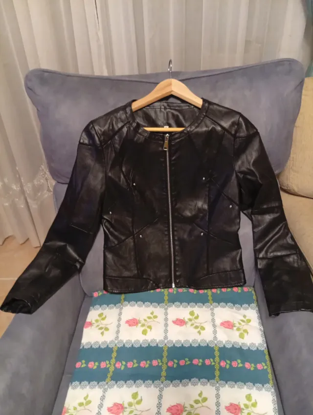 Chaqueta de piel sintética mujer