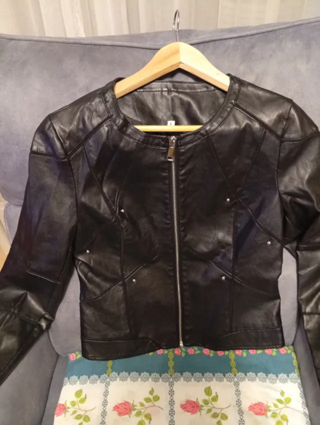 Chaqueta de piel sintética mujer