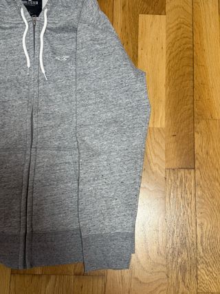 Chaqueta Hollister Gris con Cremallera