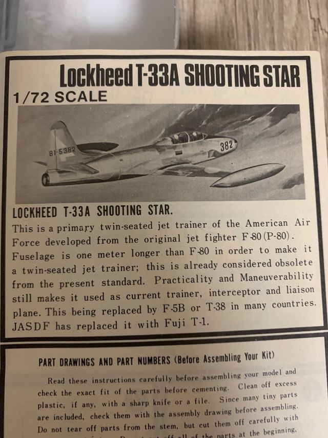 Maqueta Avión T-33A Shooting Star Thunderbirds