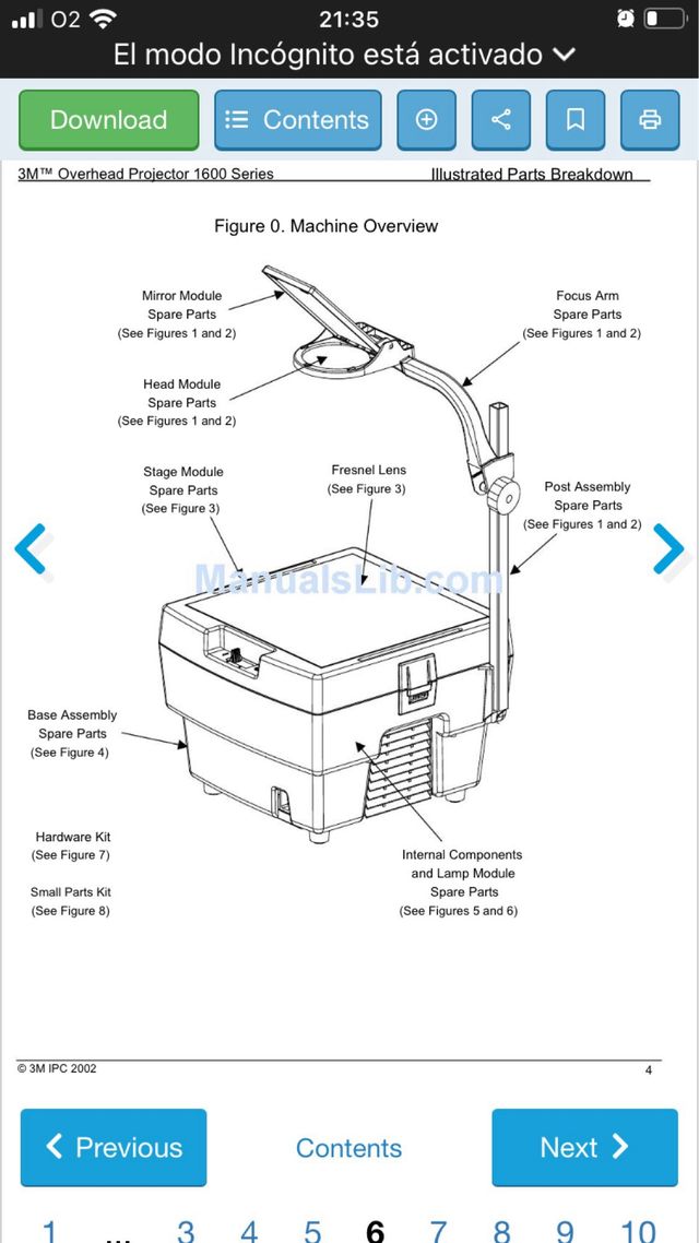 Retroproyector 3M 1615