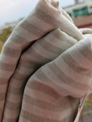 Zara Home 2 Fundas Almohada Rayas Lino