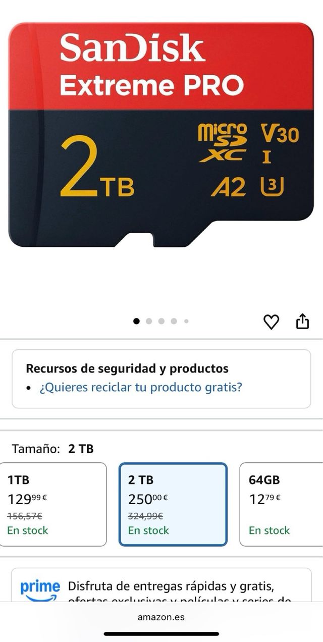 Cartão MicroSD SanDisk Extreme Pro 2TB original