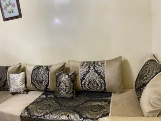 Fundas Salón Marroquí Beige y negro