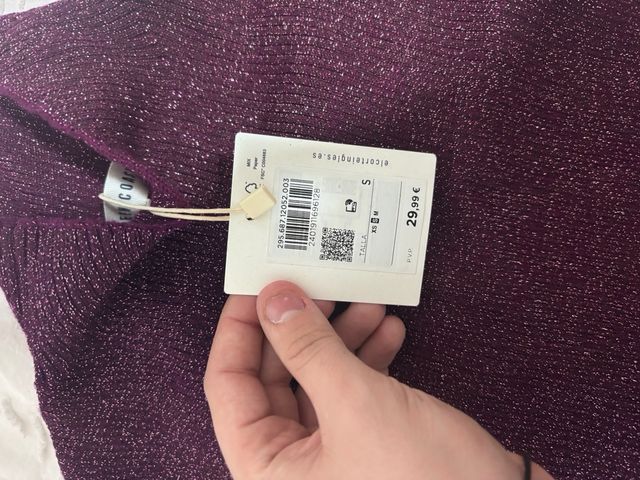 Top morado brillos Green Coast