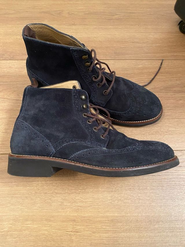 Botín ante azul marino talla 42