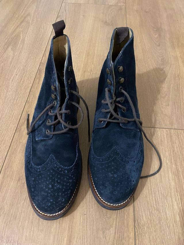 Botín ante azul marino talla 42