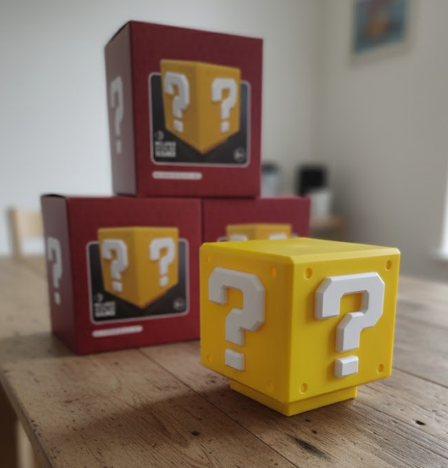 LÁMPARA LED SUPER MARIO Question Block con SONIDO