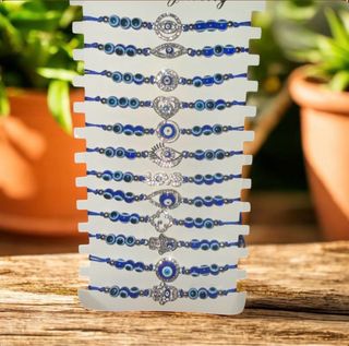 Pulsera Ojo Turco Azul y Plata