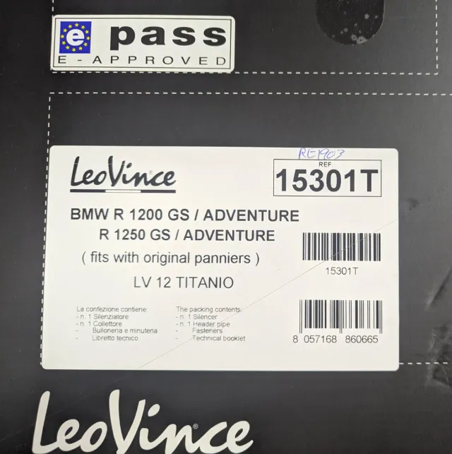 Tubo de escape LeoVince LV12 Titanio para BMW