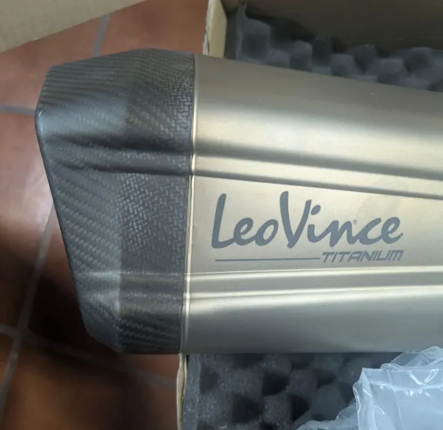 Tubo de escape LeoVince LV12 Titanio para BMW