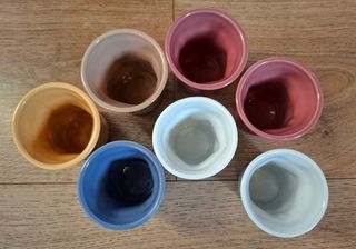 7 tazzine bicchierini accartocciati Bialetti Caffè