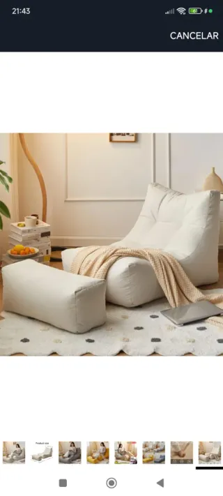 Puf Sofá con reposapiés