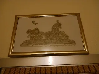 Cuadro bordado de la fuente de cibeles