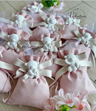 Bomboniera sacchetto gessetto orsetto