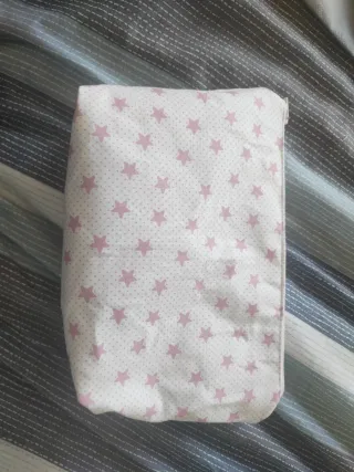 Neceser pequeño estrellas rosa y blanco