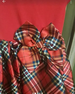 Vestito bambina rosso tartan